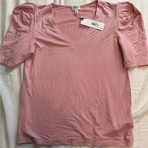 NWT Zephyr Pink Pull Sleeve Women's V-Neck Top